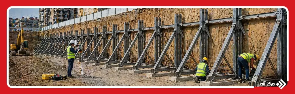 نکات مهم در اجرای سازه نگهبان خرپایی در گودبرداری