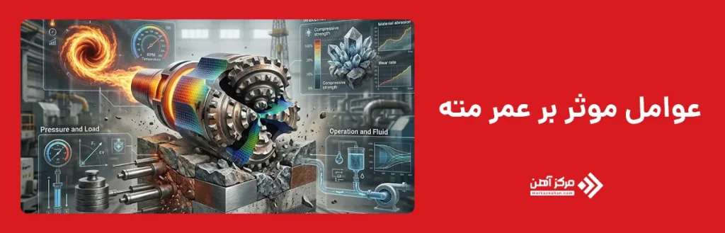 عوامل موثر بر عمر مته