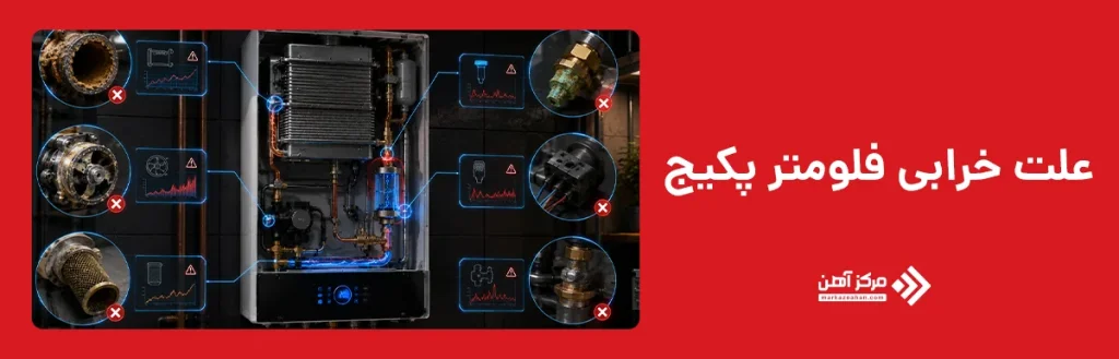 علت خرابی فلومتر پکیج