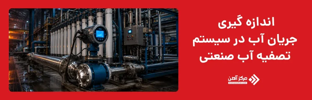 اندازه گیری جریان آب در سیستم تصفیه آب صنعتی