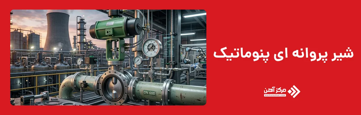 شیر پروانه ای پنوماتیک