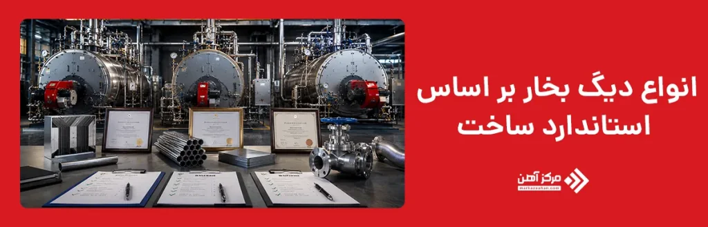 انواع دیگ بخار بر اساس استاندارد ساخت
