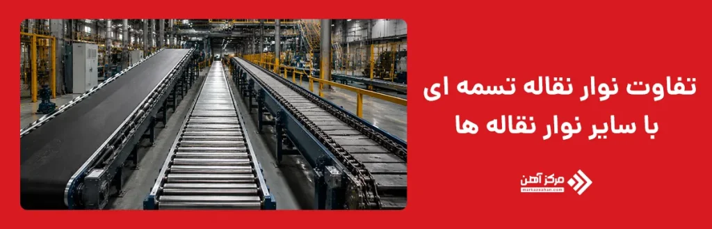 تفاوت نوار نقاله تسمه ای با سایر نوار نقاله ها