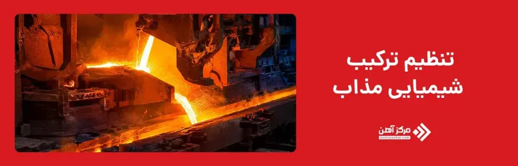 تنظیم ترکیب شیمیایی مذاب