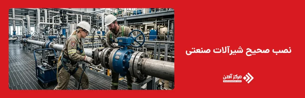 نصب صحیح شیرآلات صنعتی
