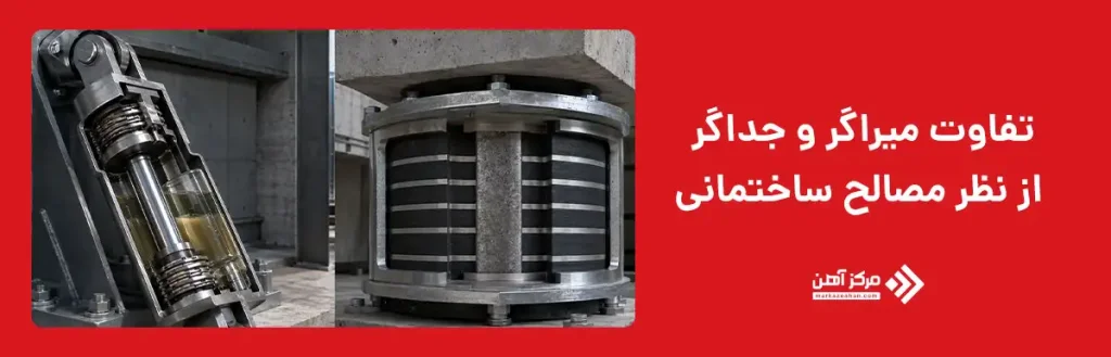 تفاوت میراگر و جداگر از نظر مصالح ساختمانی