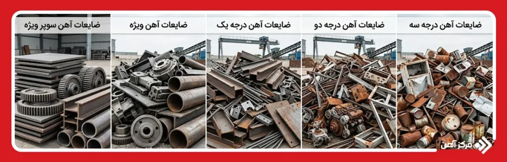 انواع ضایعات آهن بر اساس کیفیت