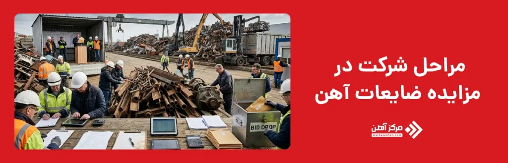 مراحل شرکت در مزایده ضایعات آهن