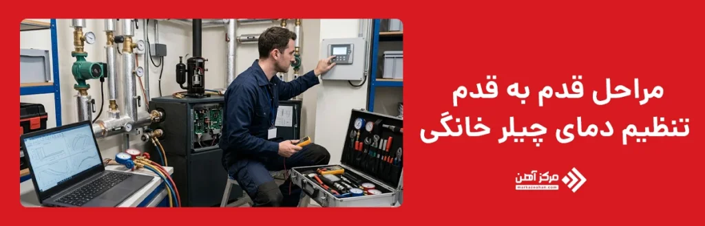 مراحل قدم به قدم تنظیم دمای چیلر خانگی