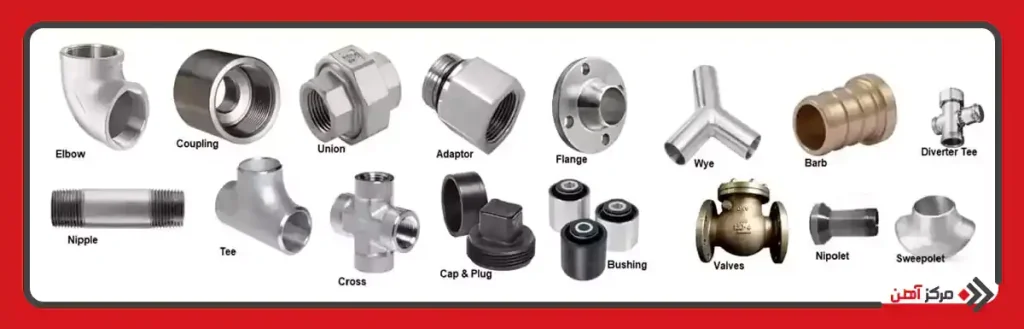 اسامی اتصالات لوله فلزی