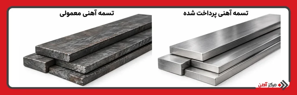 انواع تسمه آهنی بر اساس کیفیت سطح