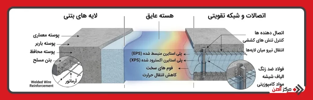 ساختار ساندویچ پانل بتنی