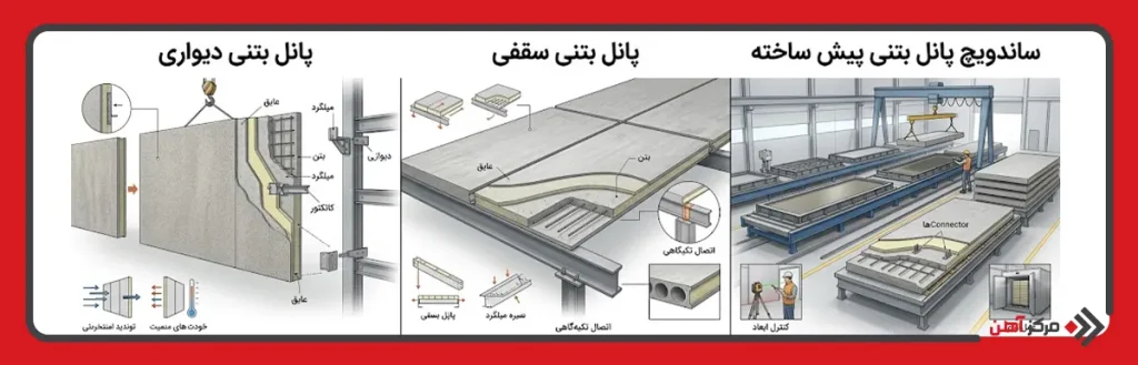 انواع ساندویچ پانل بتنی