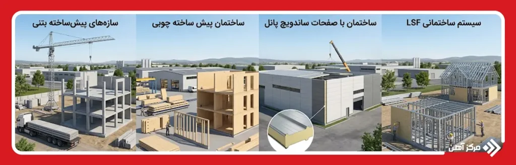 انواع ساختمان پیش ساخته بر اساس نوع مصالح