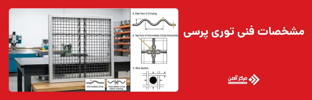 مشخصات فنی توری پرسی