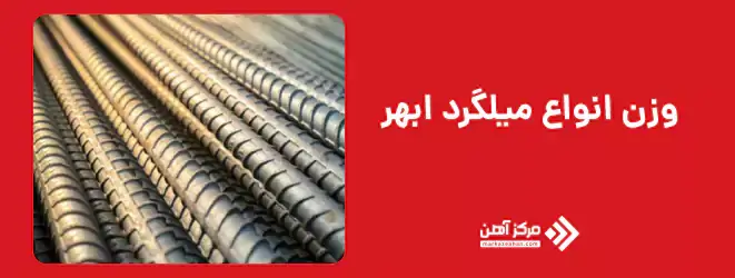 وزن انواع میلگرد ابهر