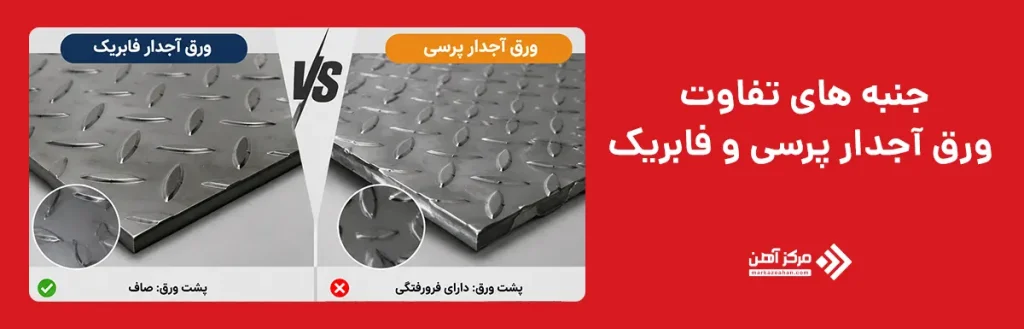 جنبه های تفاوت ورق آجدار پرسی و فابریک