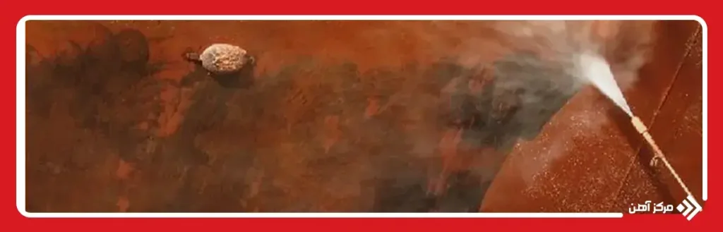زنگ زدایی آهن با روش واترجت