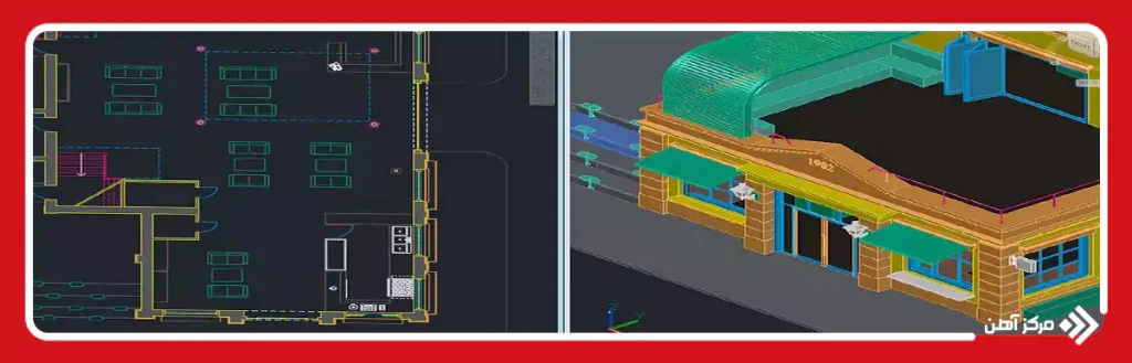 نقشه طراحی شده با AutoCAD