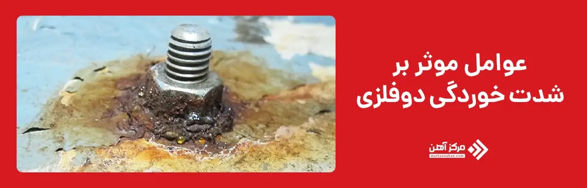 عوامل موثر بر شدت خوردگی گالوانیک 