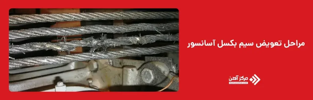 مراحل تعویض سیم بکسل آسانسور 