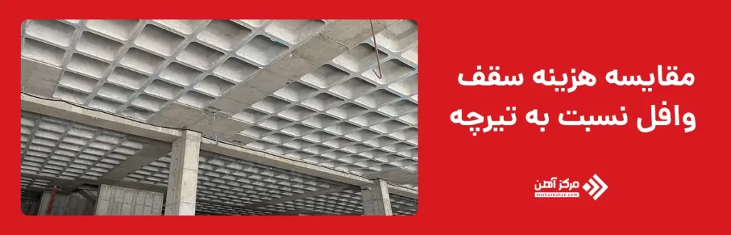 مقایسه هزینه سقف وافل نسبت به تیرچه