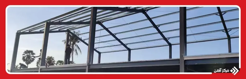 هزینه اتصالات فولادی در اسکلت فلزی ساختمان دو طبقه