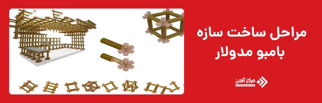 مراحل ساخت سازه بامبو مدولار