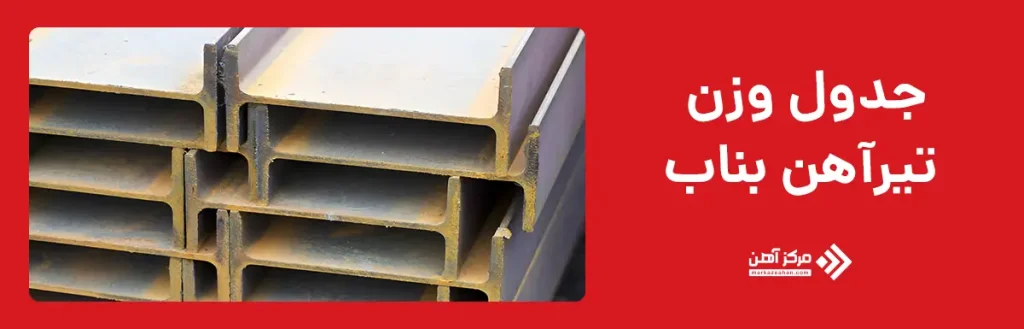 جدول وزن تیرآهن بناب
