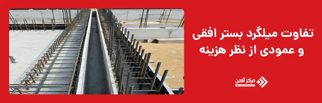 تفاوت میلگرد بستر افقی و عمودی از نظر هزینه