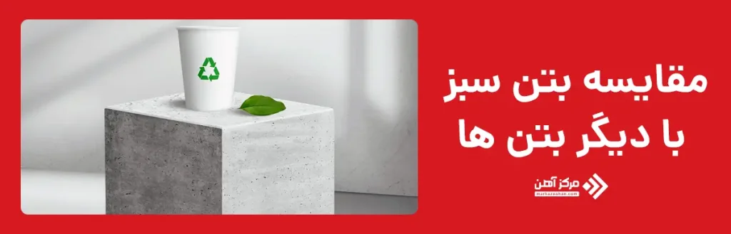 مقایسه بتن سبز با دیگر بتن ها