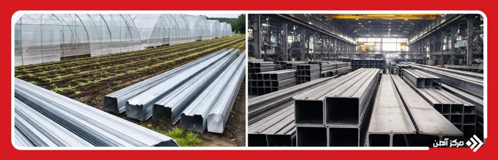 تفاوت فرآیند تولید پروفیل گلخانه با پروفیل صنعتی