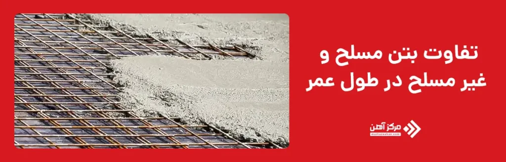 تفاوت بتن مسلح و غیر مسلح در طول عمر