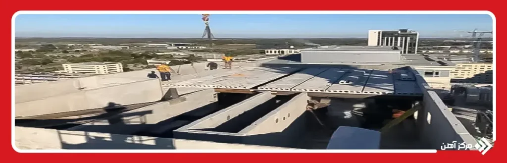 اجرای دیوار هالوکور در انبار صنعتی با پوشش وسیع