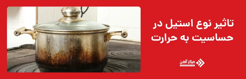 تاثیر نوع استیل در حساسیت به حرارت