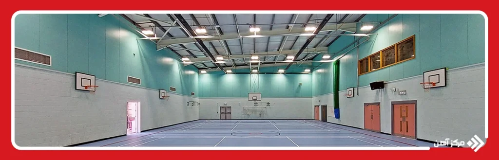 بررسی نورپردازی استاندارد در سالن ورزشی