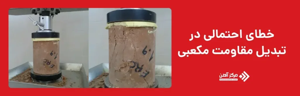 خطای احتمالی در تبدیل مقاومت نمونه مکعبی به استوانه‌ ای بتن