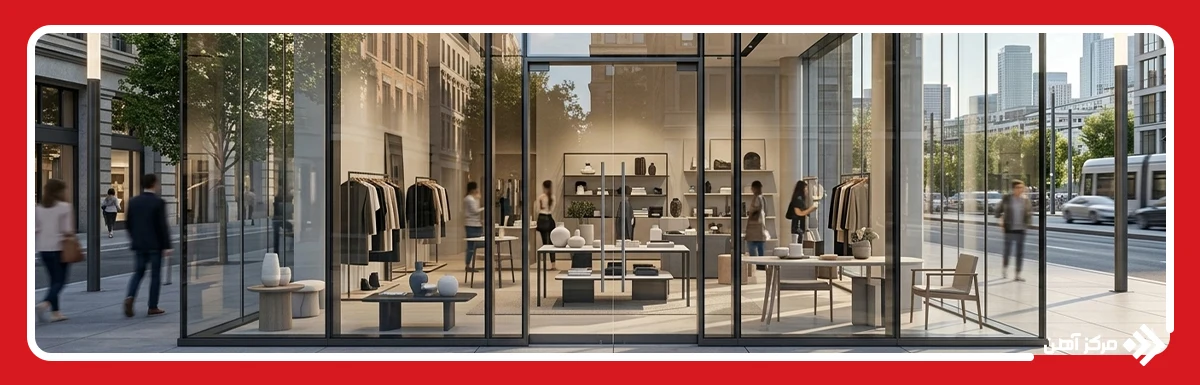 شیشه سکوریت در ویترین و فروشگاه ها 