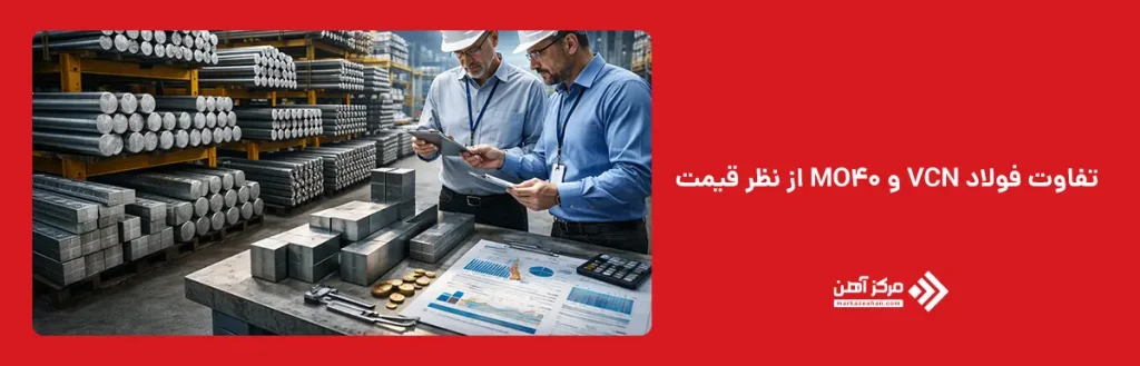 تفاوت فولاد VCN و MO40 از نظر قیمت