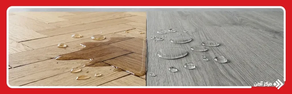 تفاوت پارکت چوبی و پارکت لمینت در رطوبت