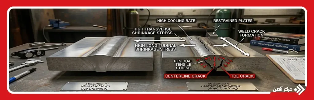 علت ایجاد ترک در جوشکاری