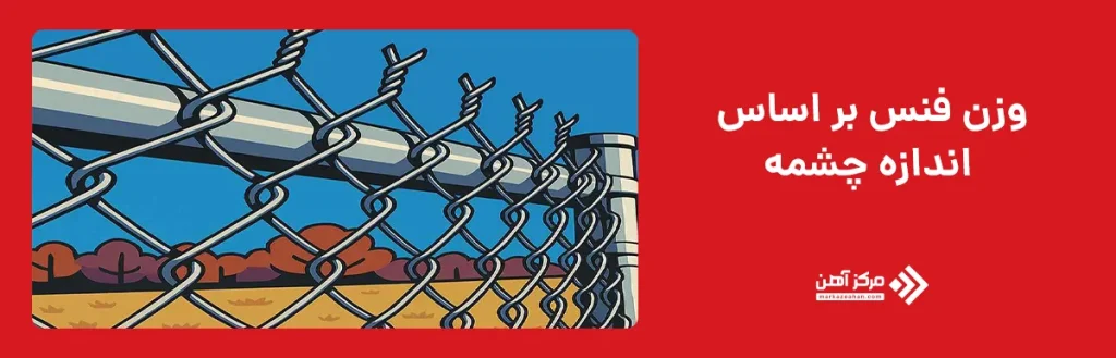 وزن فنس بر اساس اندازه چشمه