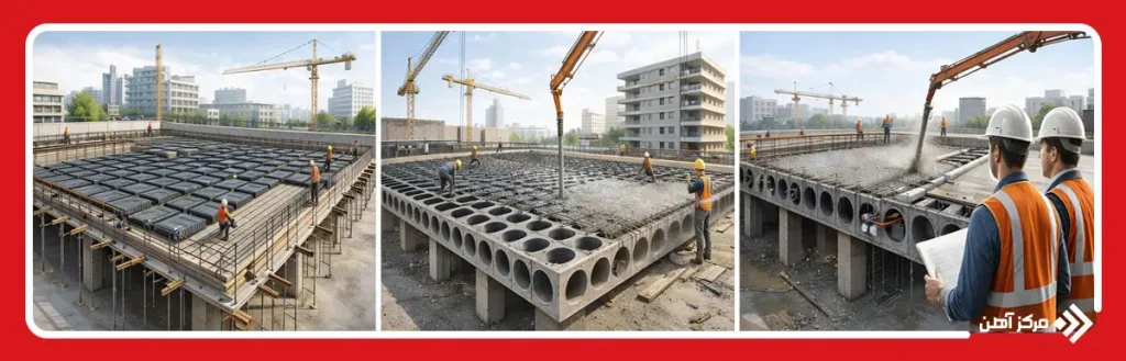 نحوه اجرای سقف هالودک 