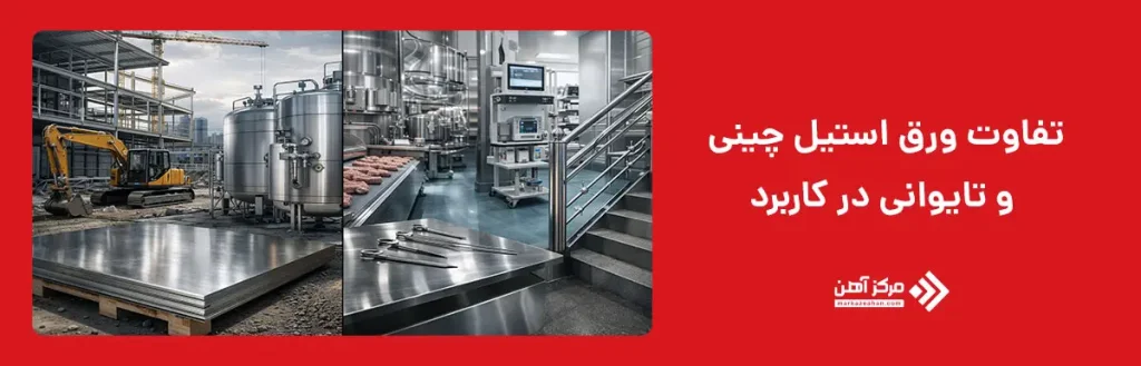 تفاوت ورق استیل چینی و تایوانی در کاربردها