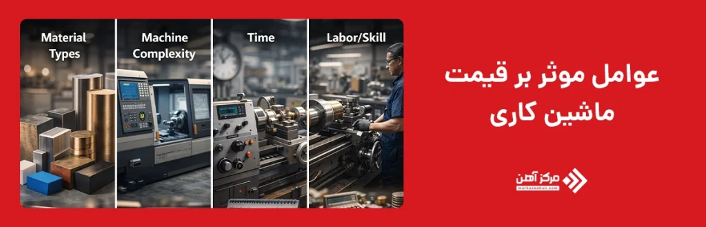 عوامل موثر بر قیمت ماشین کاری