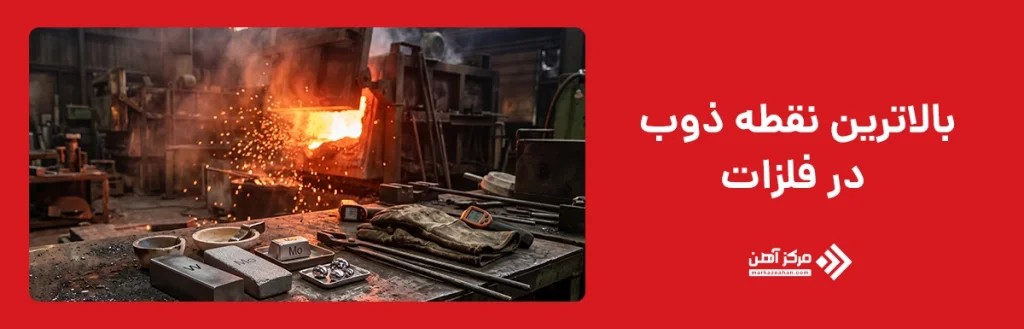 بالاترین نقطه ذوب در فلزات