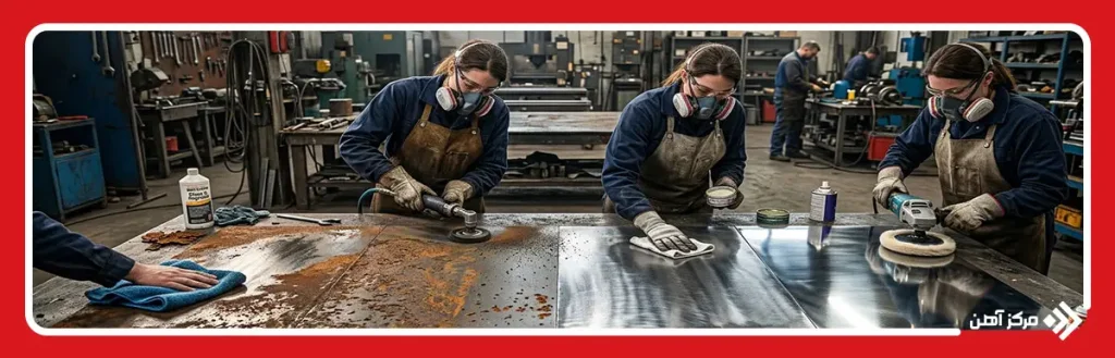 مراحل براق کردن فلزات