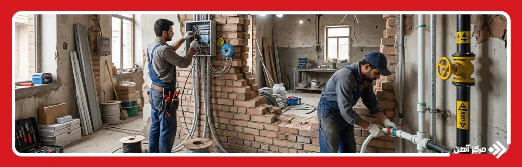 بازسازی سیستم های تاسیساتی و زیرساخت ها