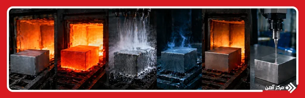 عملیات حرارتی فولاد 1.2738