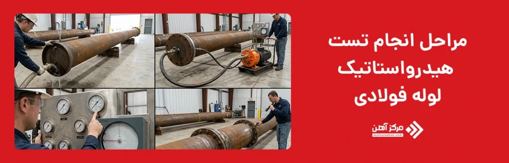مراحل انجام تست هیدرواستاتیک لوله فولادی